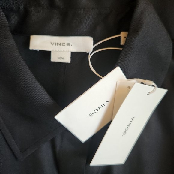 VINCE Silk Blend Woven  Button Up Blouse, Medium - Picture 11 of 14